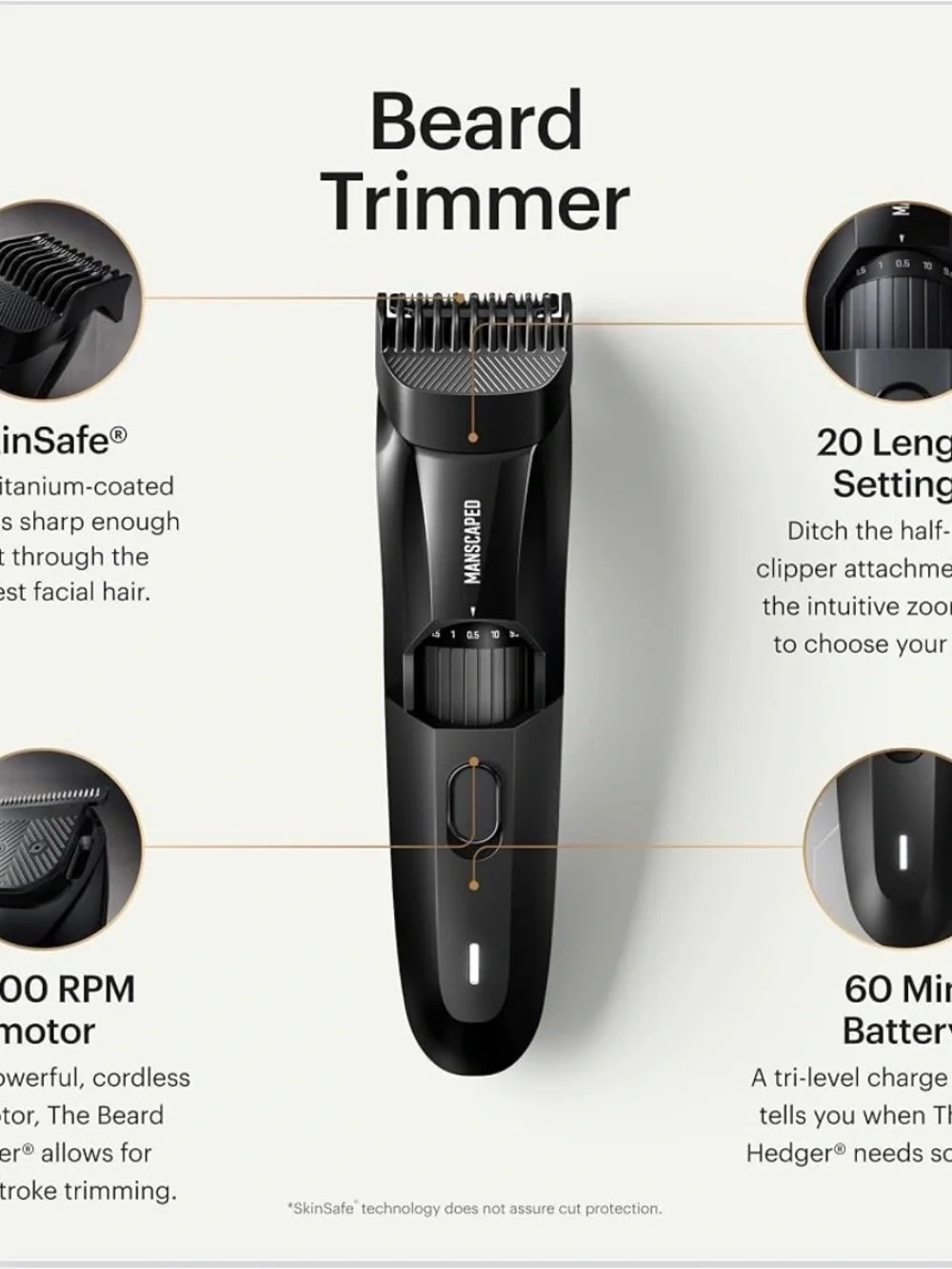 $NWT$ Manscaped The Beard Hedger Electric Trimmer - Black